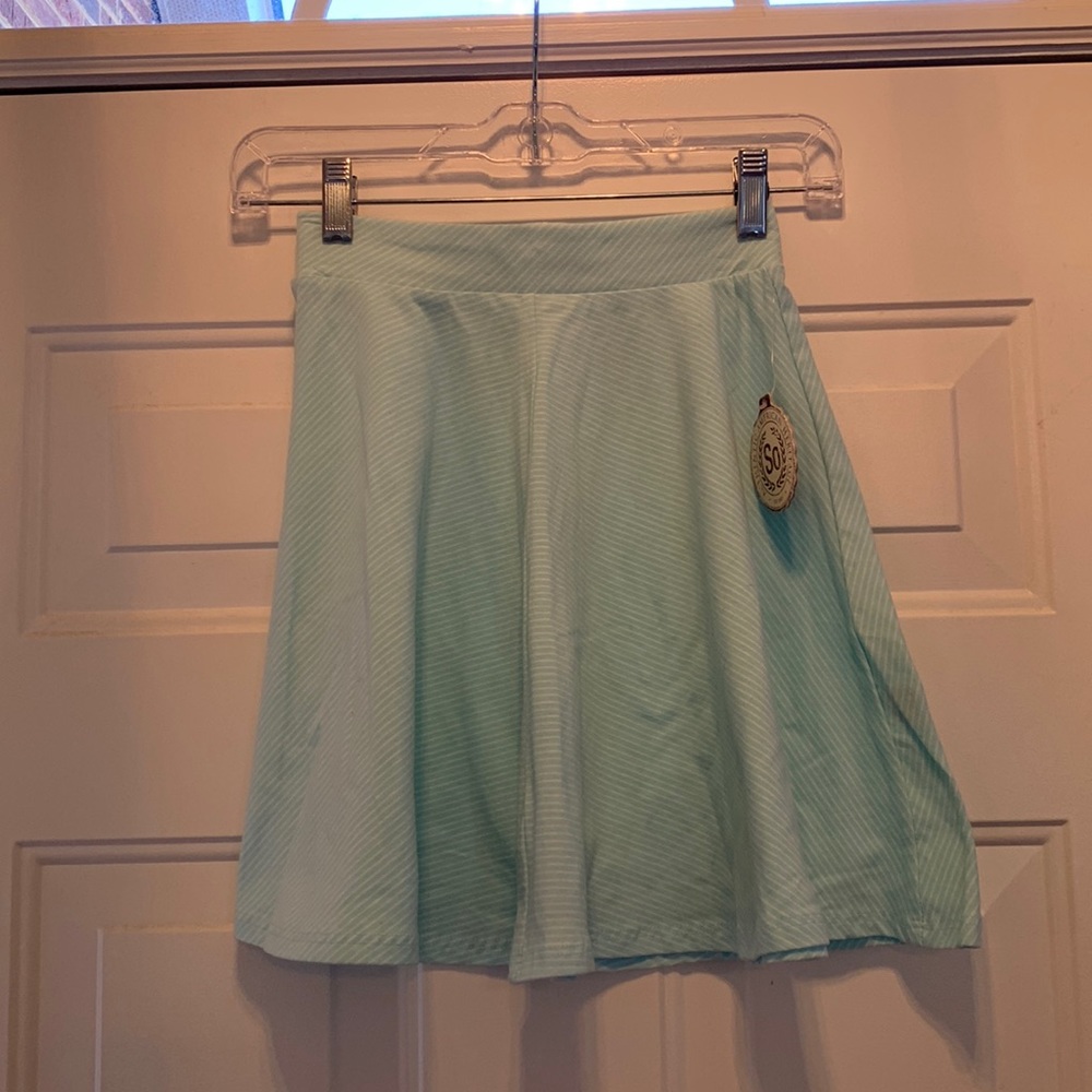 4/$10 NWT SO cotton mint green skater mini skirt size XS